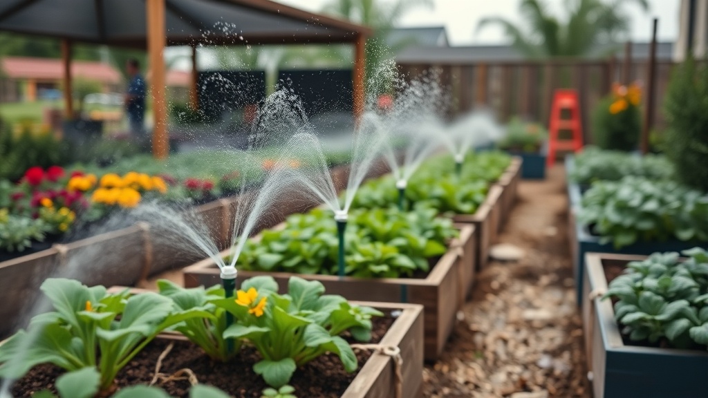 Drip irrigation layouts for raised beds on timers without overspray